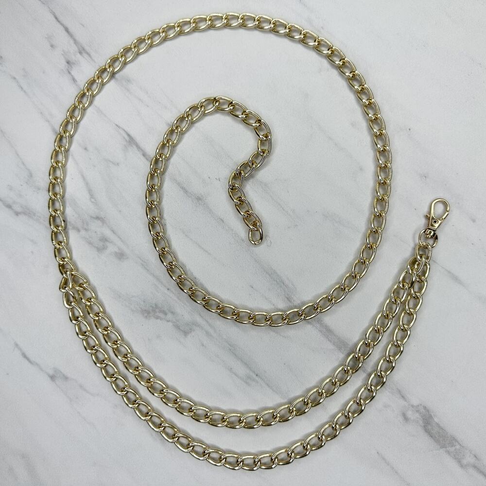 Gold Tone Draped Multi Strand Chain Belt Y2K Festival One Size (OS) ✨